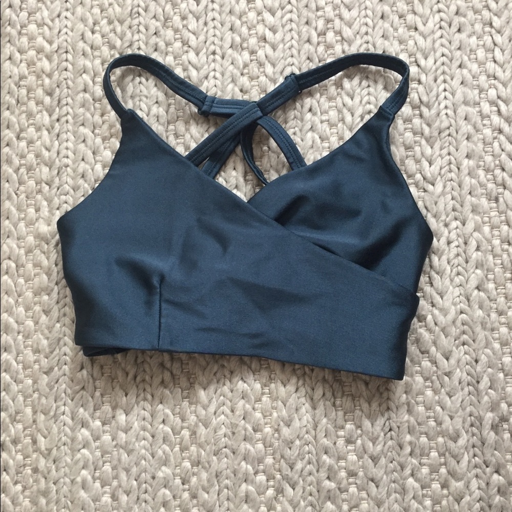 Industry teal wrap bra
